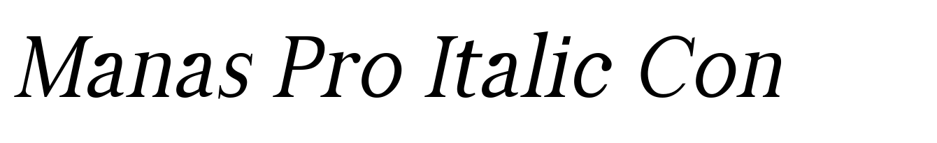 Manas Pro Italic Con